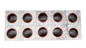 Preview: 10 Tube Patches No.F0 (Ø 16 mm) Red Edge