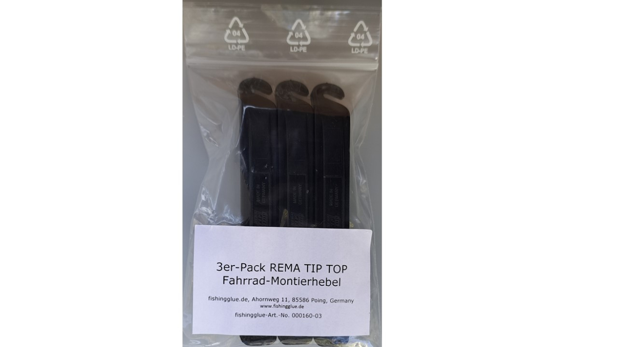 Pack of 3 plastic bicycle tire levers, black