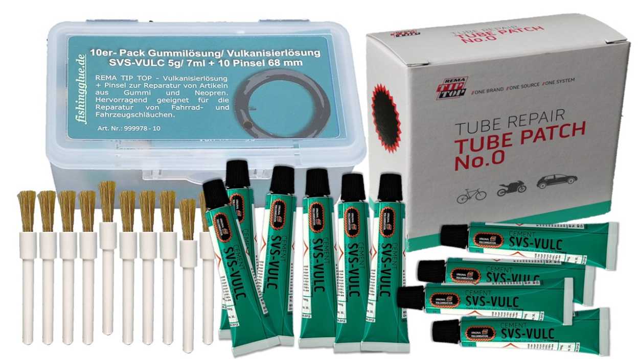 Vulkanisierlösung-Schlauchflicken-Set No.0 (Ø 30 mm)