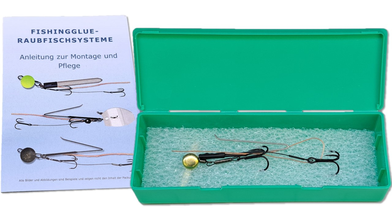 fishingglue-Raubfischsystem 08-11 cm; Modell: DRAHT ohne Kopf