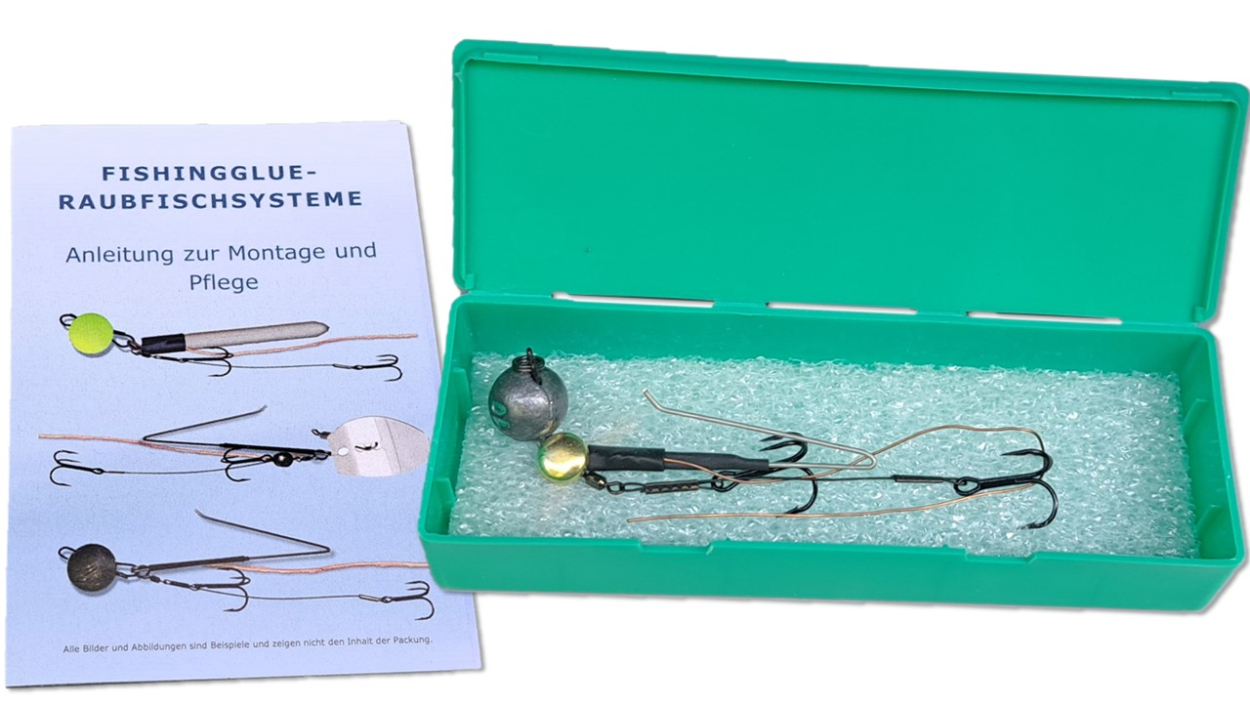 fishingglue-Raubfischsystem 08-11 cm; Modell: DRAHT Bleikopf