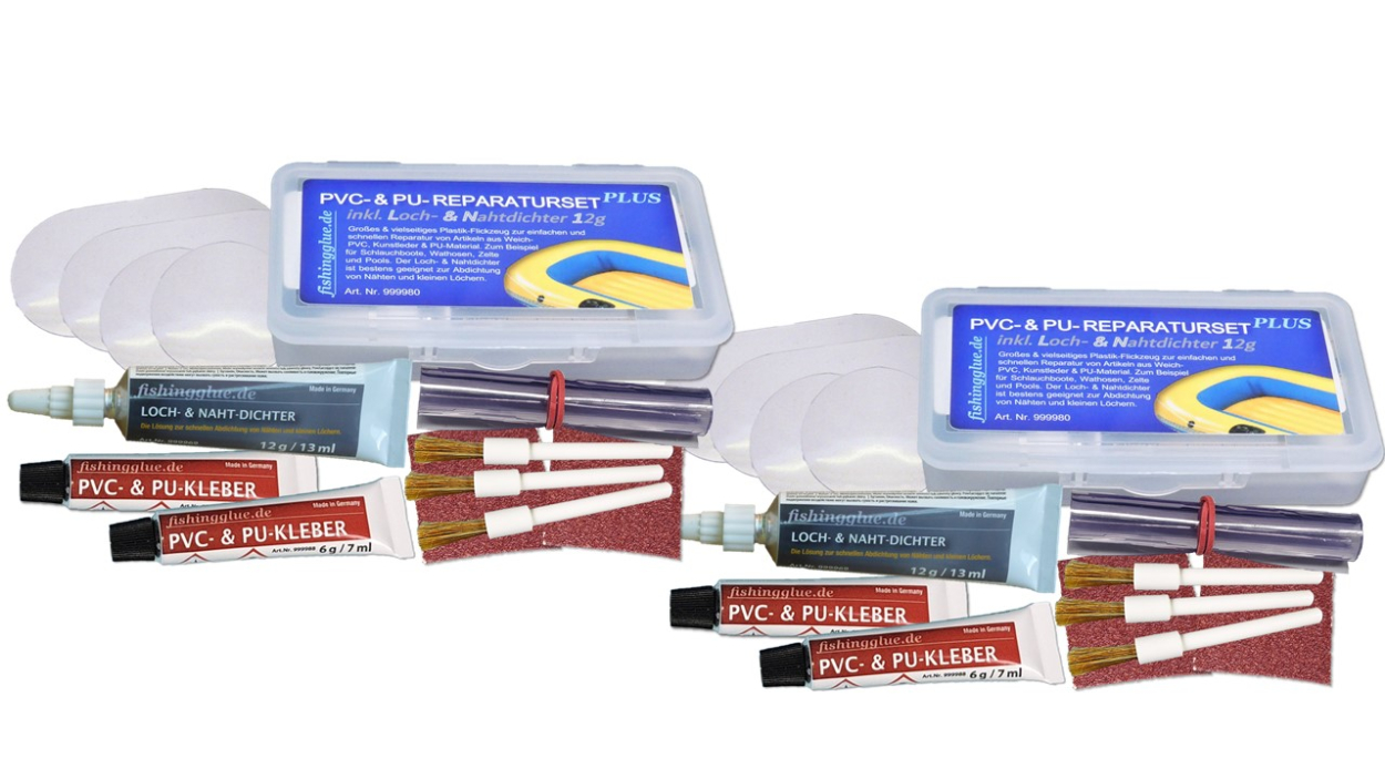 2er-Pack PVC-& PU-REPARATUR-SET PLUS