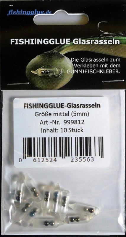 FISHINGGLUE-Glasrasseln mittel (5 mm)