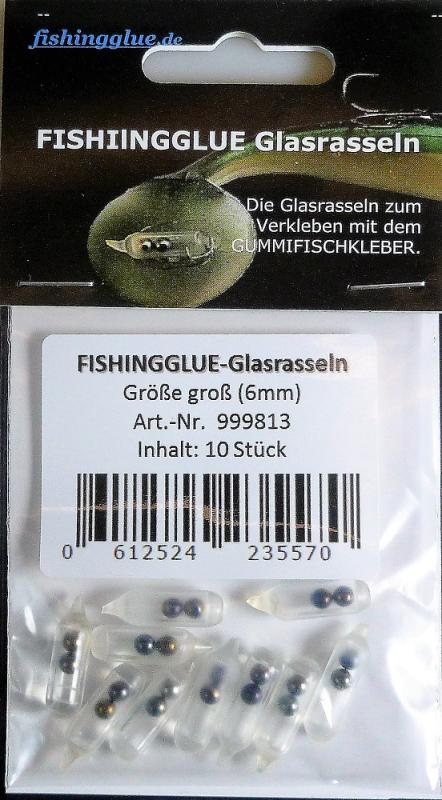 FISHINGGLUE-Glasrasseln groß (6 mm)