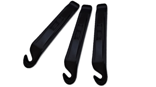 Pack of 3 plastic bicycle tire levers, black