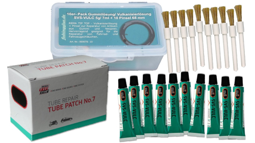 Vulkanisierlösung-Schlauchflicken-Set No.7 (74 x 37 mm) 