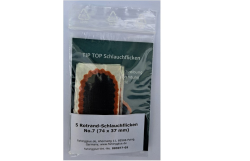 5 Schlauchflicken No.7 (74 X 37 mm) Rotrand