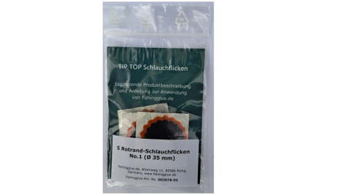 5 Tube Patches No.1 (Ø 35 mm) Red Edge