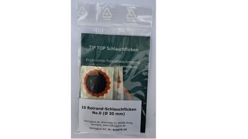 10 Tube Patches No.0 (Ø 30 mm) Red Edge