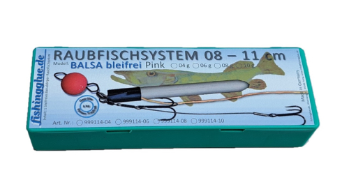 fishingglue-Raubfischsystem 08-11 cm; Modell: BALSA bleifrei Pink