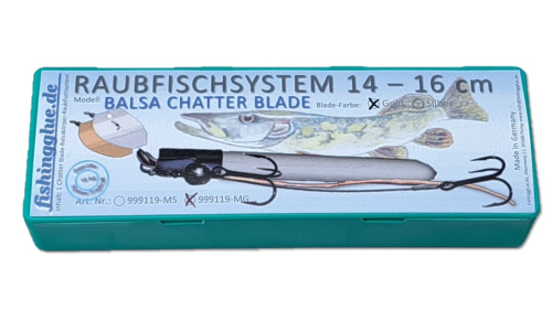 fishingglue Predator System 14-16 cm; Model: BALSA Chatter Blade
