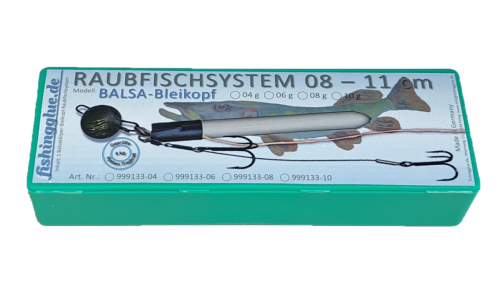 fishingglue-Raubfischsystem 08-11 cm; Modell: BALSA Bleikopf