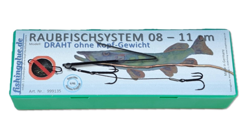 fishingglue-Raubfischsystem 08-11 cm; Modell: DRAHT ohne Kopf