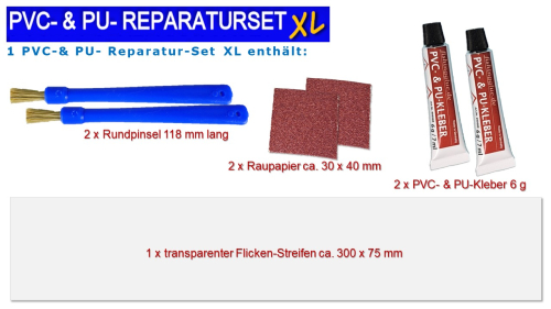10er-Pack PVC-& PU-REPARATUR-SET XL