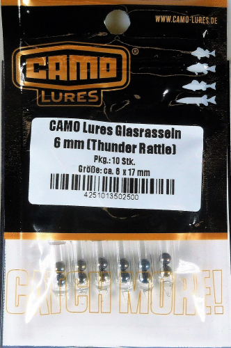CAMO Lures Glasrasseln 6 mm (Thunder Rattle)